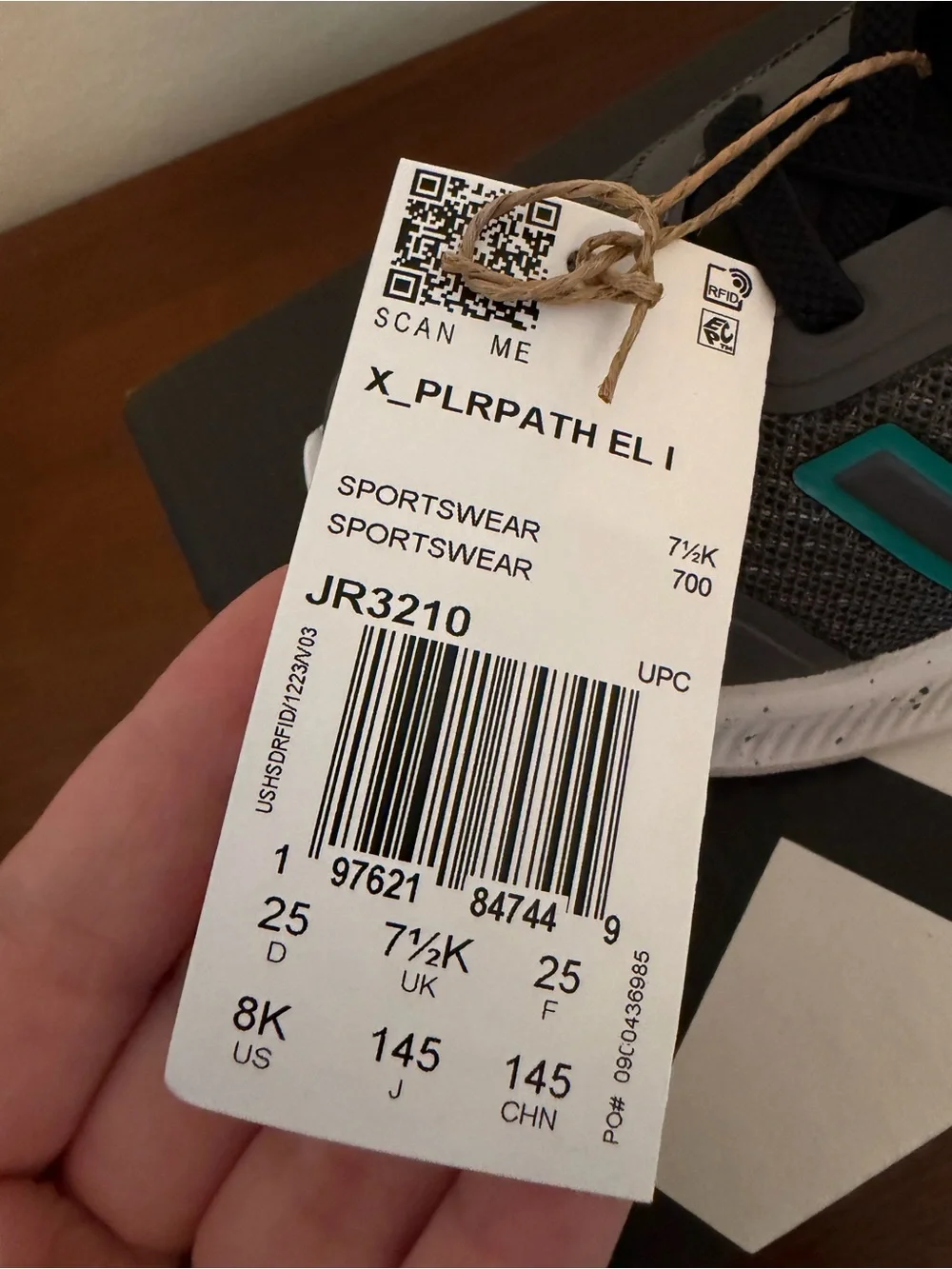 NEW IN BOX Adidas X_PLRPATH EL I Toddler Sneakers Size 8K Gray Teal Cloudfoam